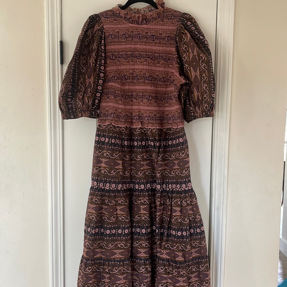 1X Purple Multi-Colored Anthropologie Maxi Dress